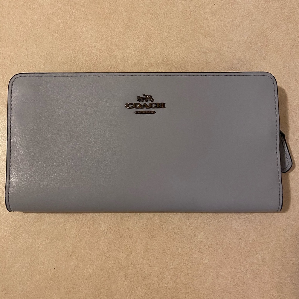Pale blue full retail Coach wallet